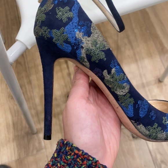 Jimmy Choo /  Lucy 100 D’Orsay Pumps Sequin floral Pattern 39 9 - Picture 12 of 16